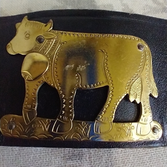 UNIQUE VINTAGE LEATHER BELT - Picture 8 of 8